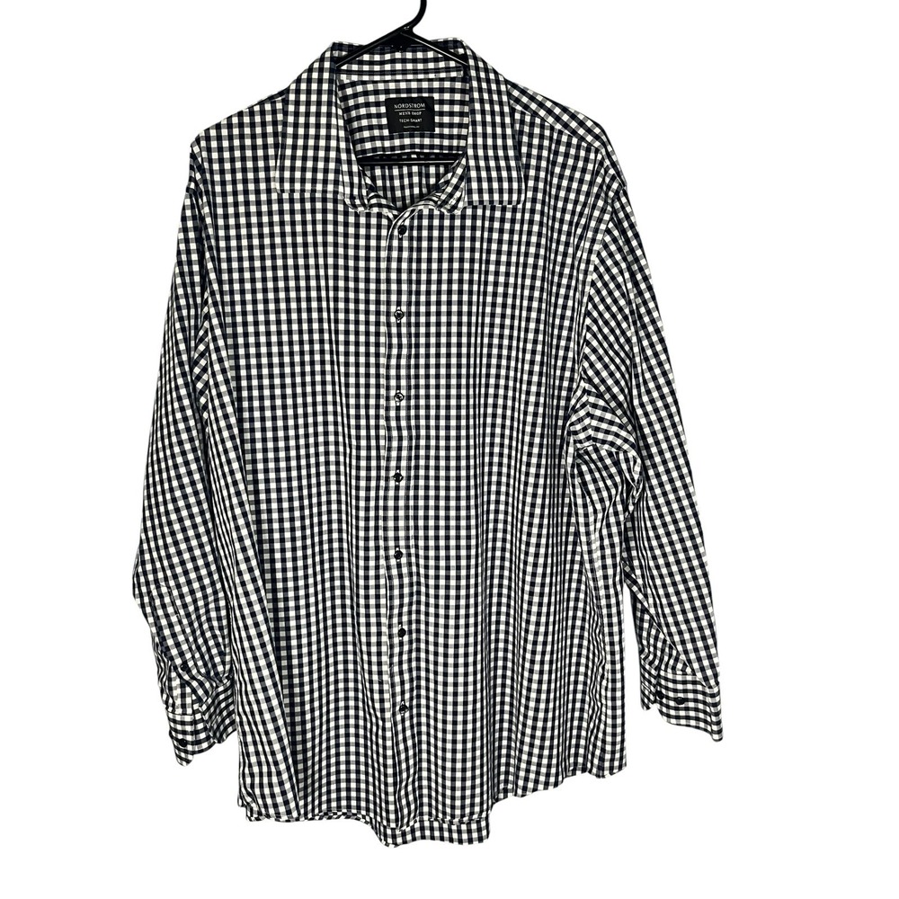 Nordstrom Men's‎ Tech-Smart Traditional Fit Button Up Dress Shirt 18 1/2 34-25